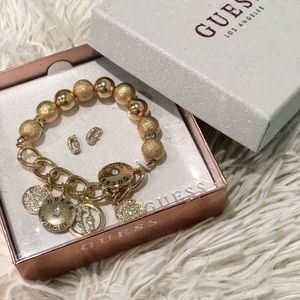 Guess bracelet and earring set